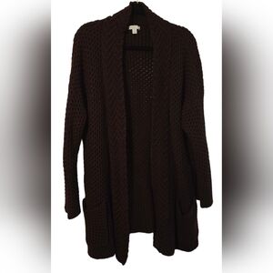 XL New York & Company plum colored knitted sweater